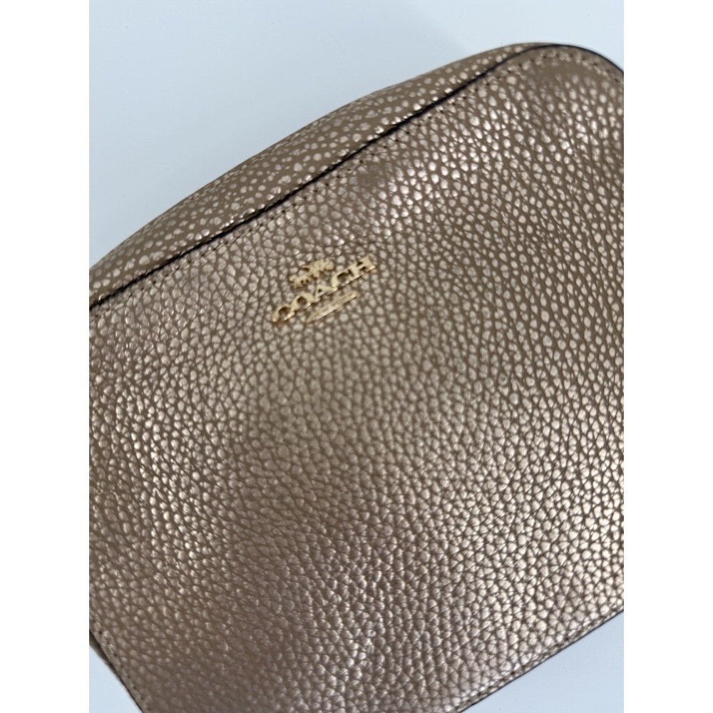 COACH Shoulder bag Metallic gold C1404 Refined Pebble Leather Camera Bag - Picture 2 of 16
